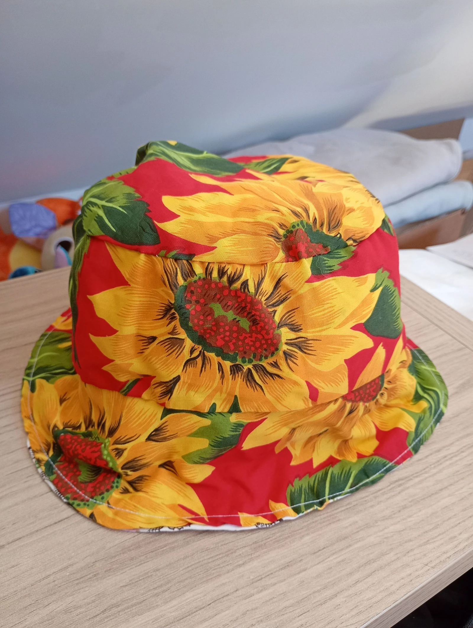 Chapéu vintage reversível com estampa de flores tamanho M/G – photo 4
